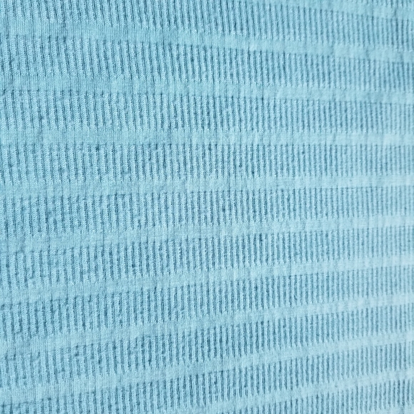 NEW YORK LAUNDRY TEAL BLUE BLOUSE WITH BUTTONS ON SIDES SIZE LARGE - Picture 9 of 11